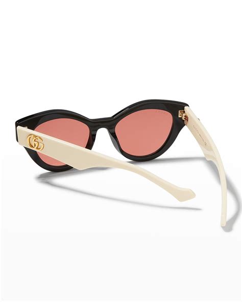 cat eye acetate sunglasses gucci|cat eye gucci sunglasses women's.